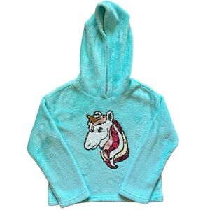 BCBG Plush Hoodie Unicorn  Size XS Girls 5/6